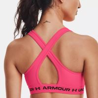 Športová podprsenka Under Armour Crossback Mid Bra-PNK 653 S (1)