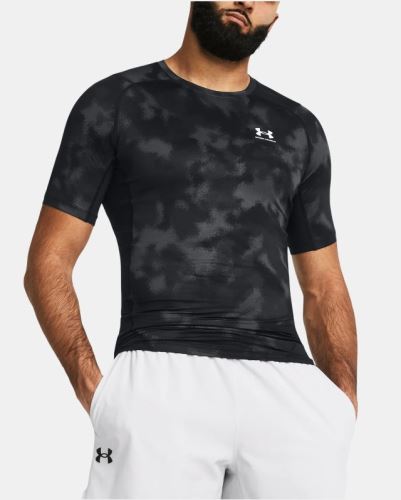 Kompresní tričko Under Armour UA HG Armour Printed SS-BLK 001 XL