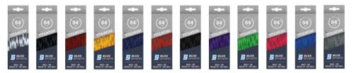 Šnúrky BLUE SPORTS Titanium vosk Wh/Bk 120"/ 304 cm - Biele