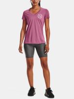 Tričko Under Armour Solid LC Crest SSV-PNK 669 S (5)