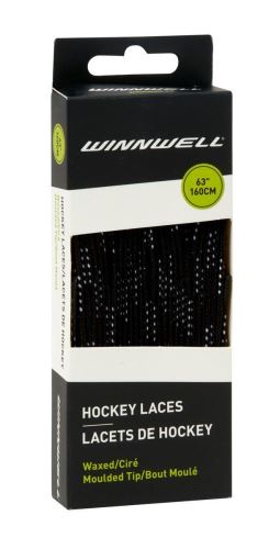 Šnúrky do hokejových korčulí Winnwell voskované Čierna