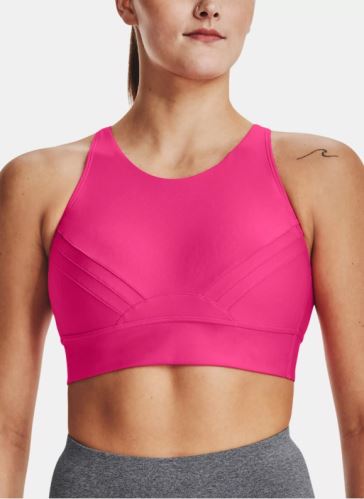 Sportovní podprsenka Under Armour UA Infinity Pintuck Mid-PNK 634 M