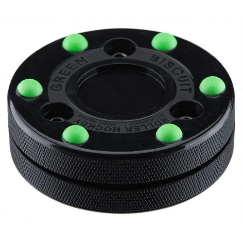 Inline Puk Green Biscuit Roller Hockey, čierna